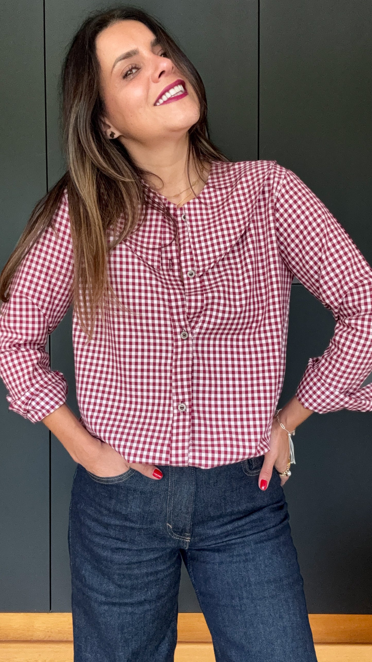 Blusa Sevilla Burdeo