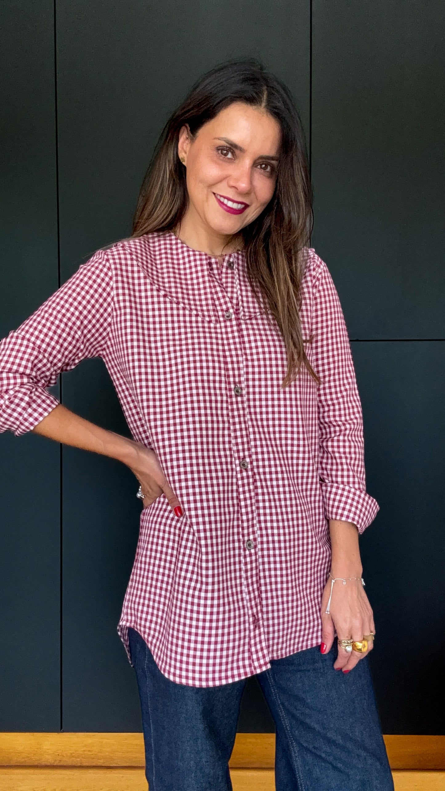 Blusa Sevilla Burdeo