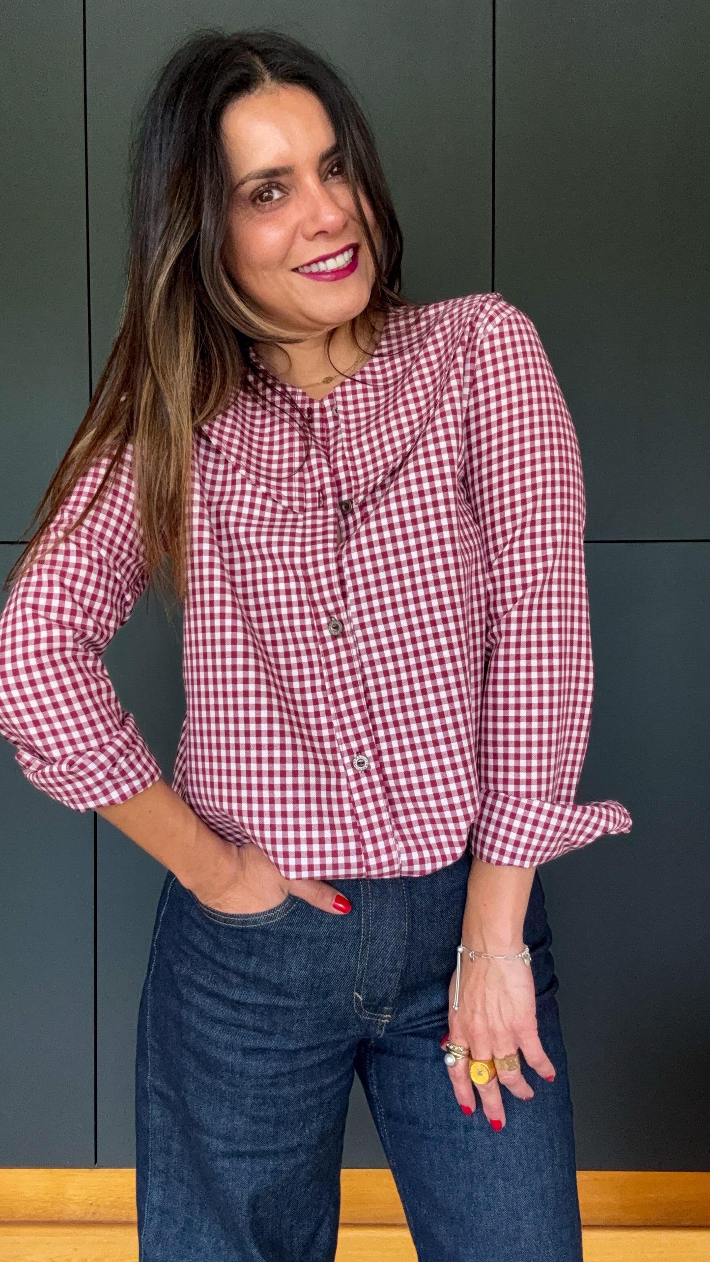 Blusa Sevilla Burdeo