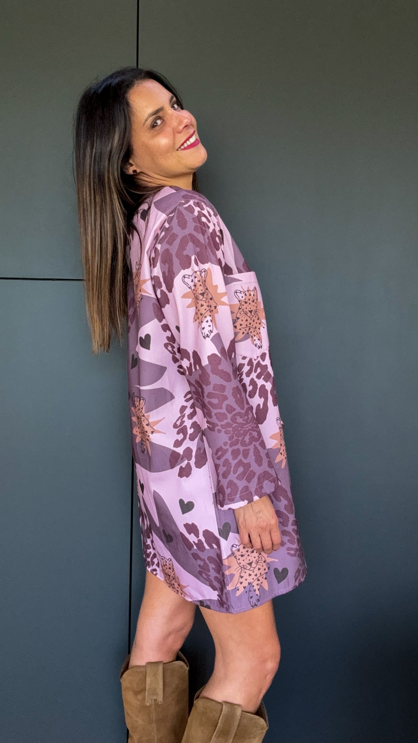 Vestido Denim Tigre