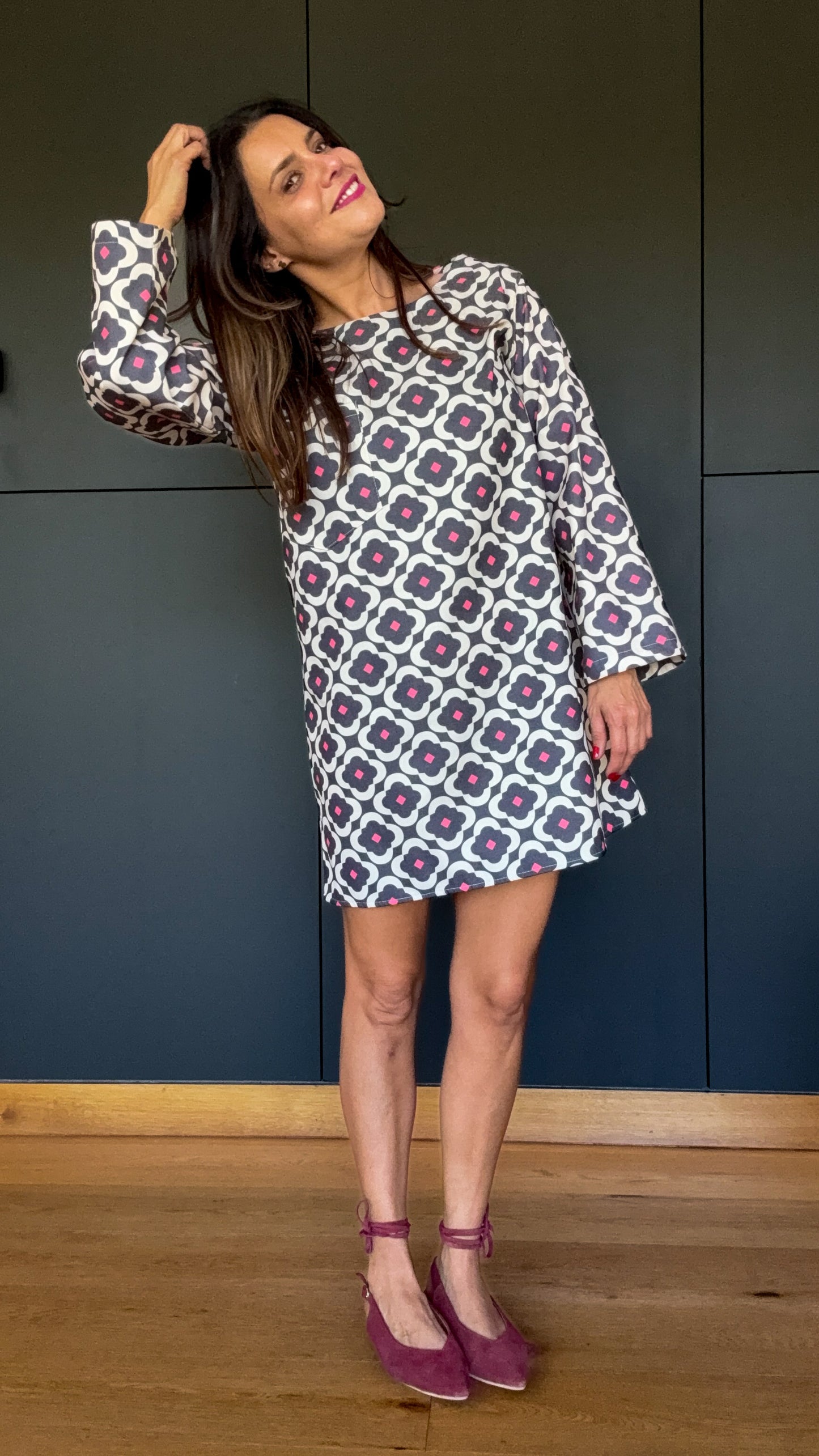 Vestido Denim Flores