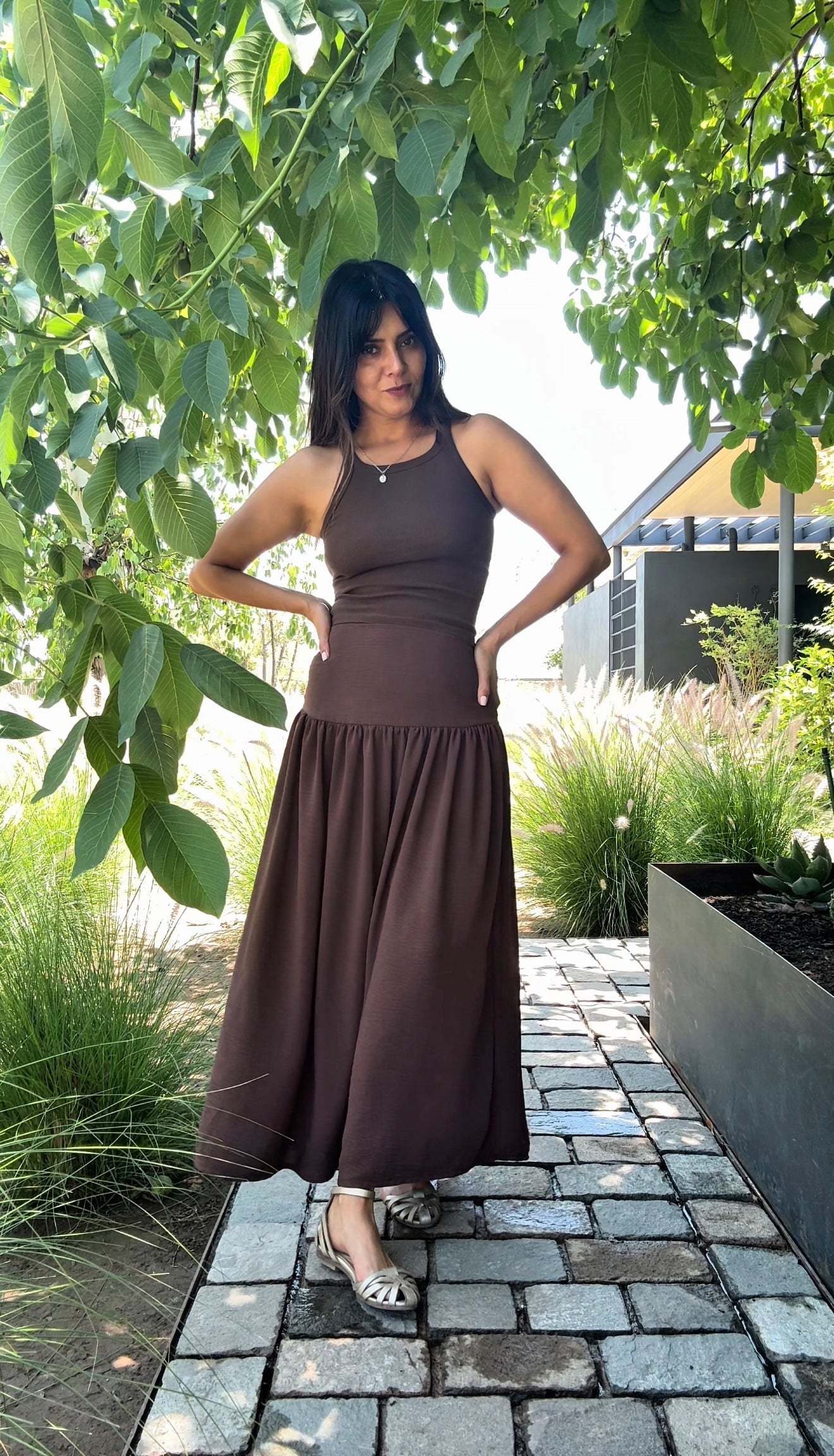 Pollera Fresia Marrón