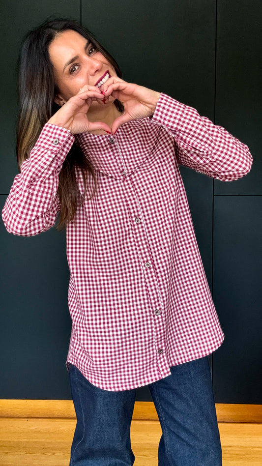 Blusa Sevilla Burdeo