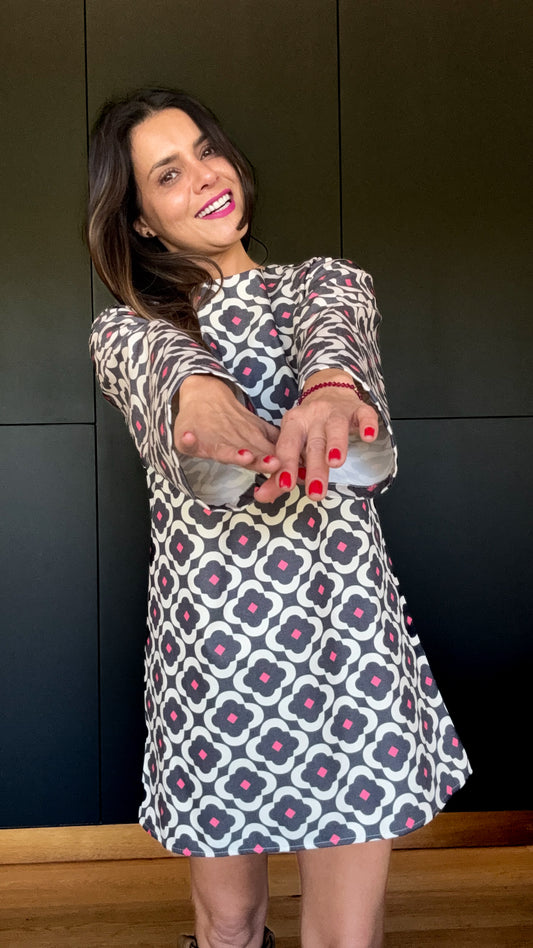 Vestido Denim Flores