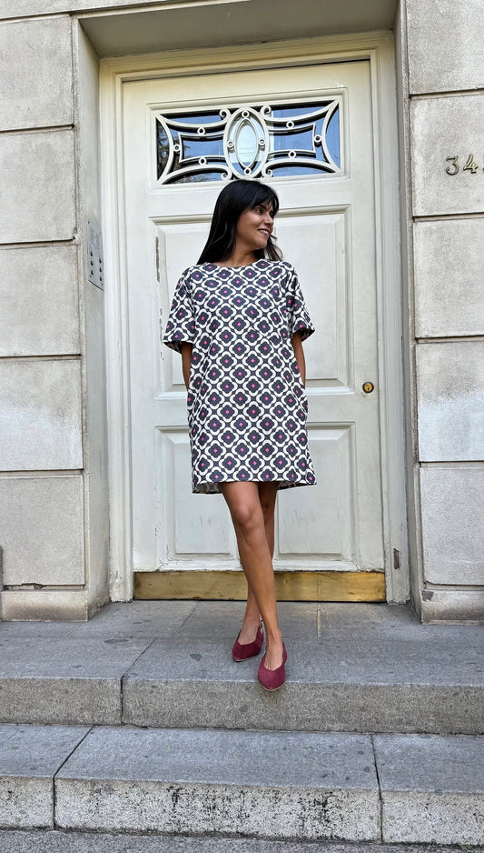 Vestido Denim Flores