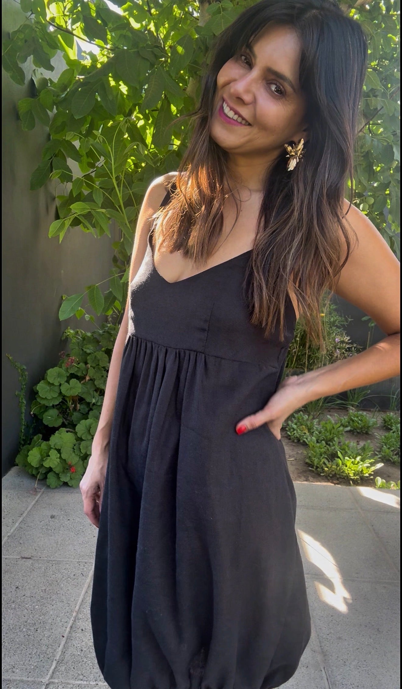 Vestido Piera Negro Melange