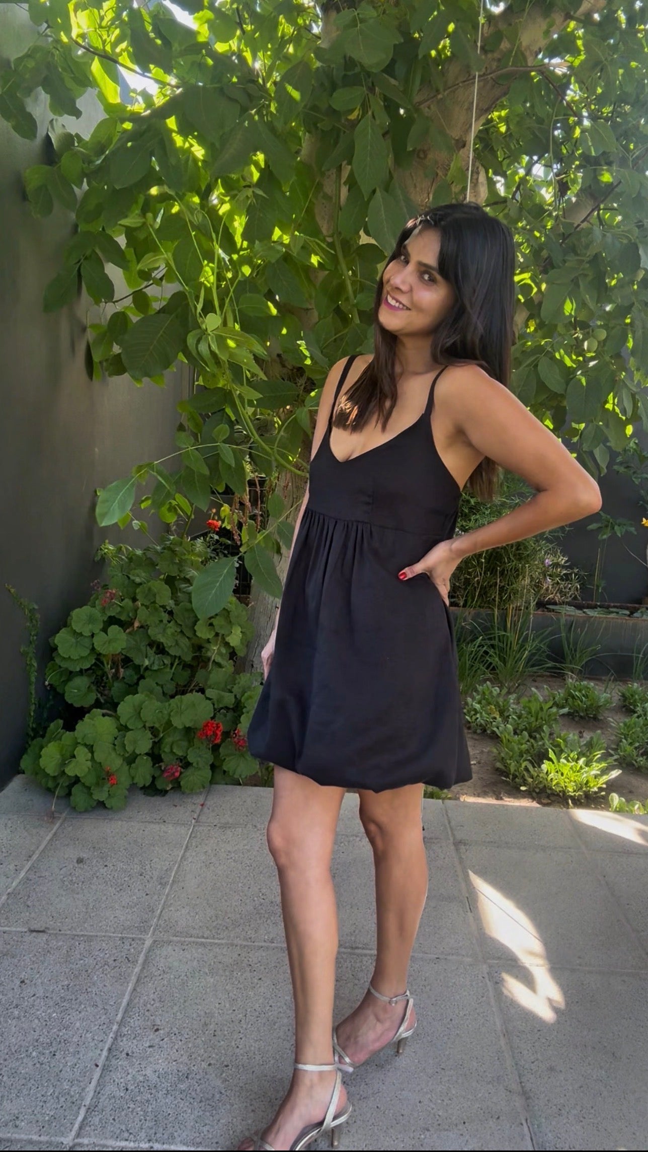 Vestido Piera Negro Melange