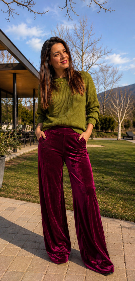 Pantalón Terciopelo Guinda