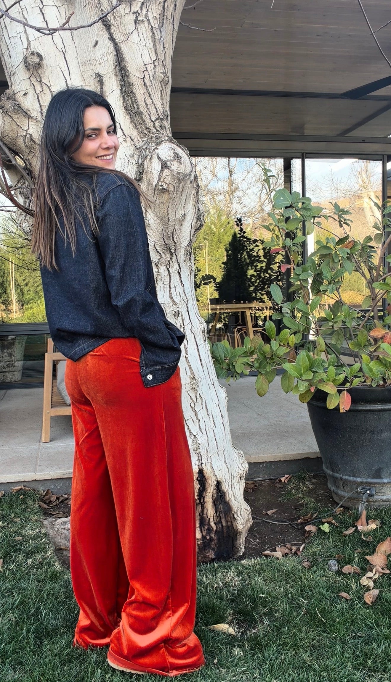 Pantalón Terciopelo Naranjo