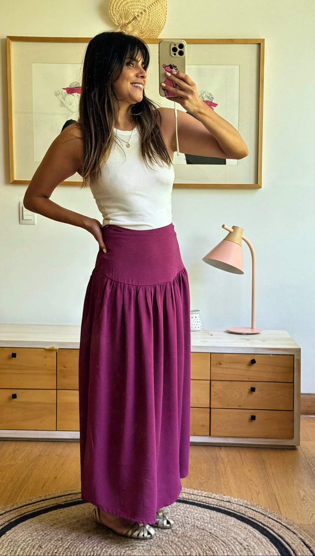 Pollera Fresia Granate