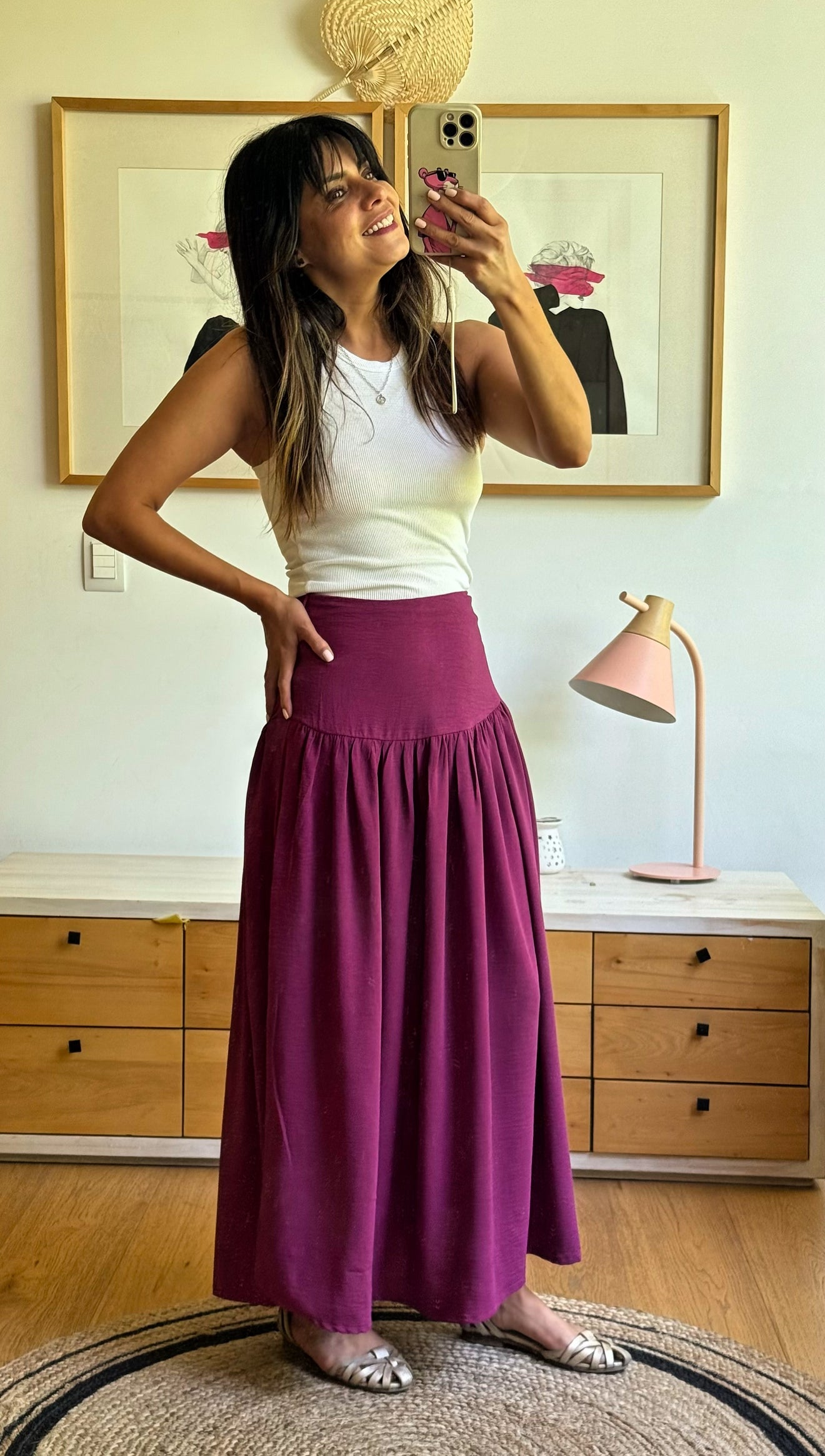 Pollera Fresia Granate