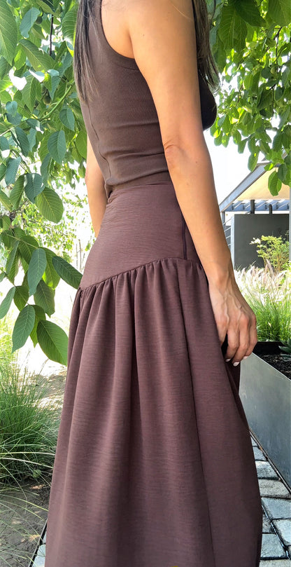 Pollera Fresia Marrón