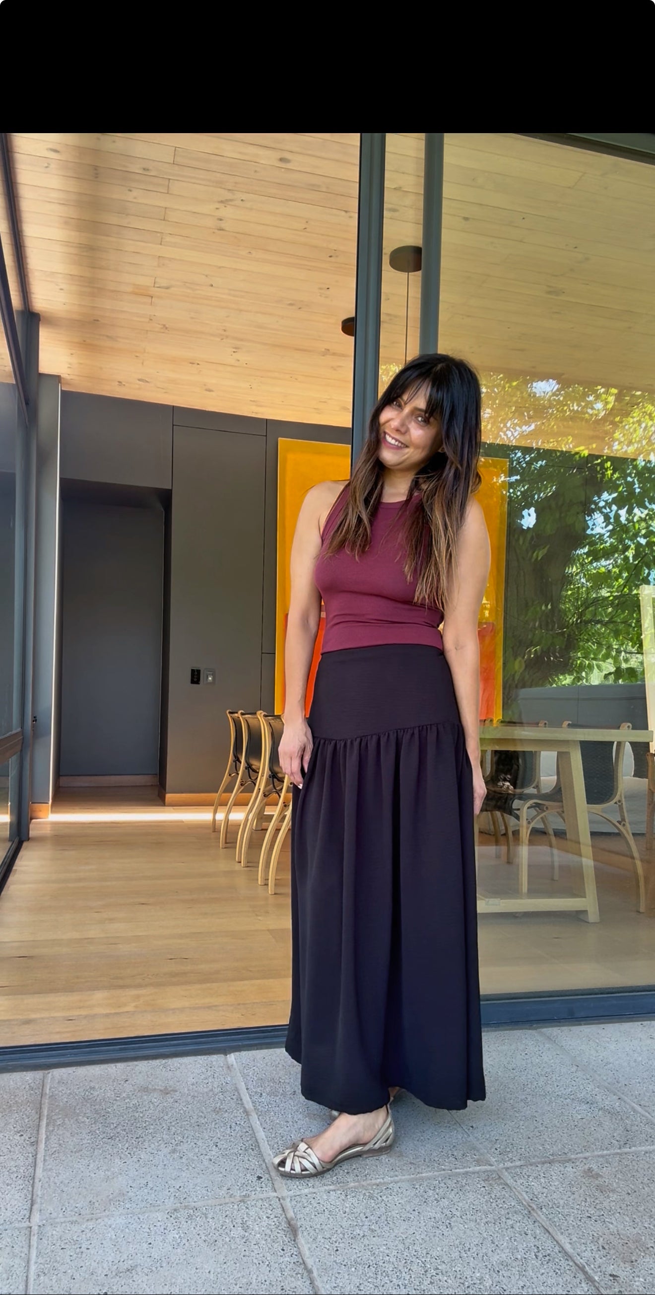 Pollera Fresia Black