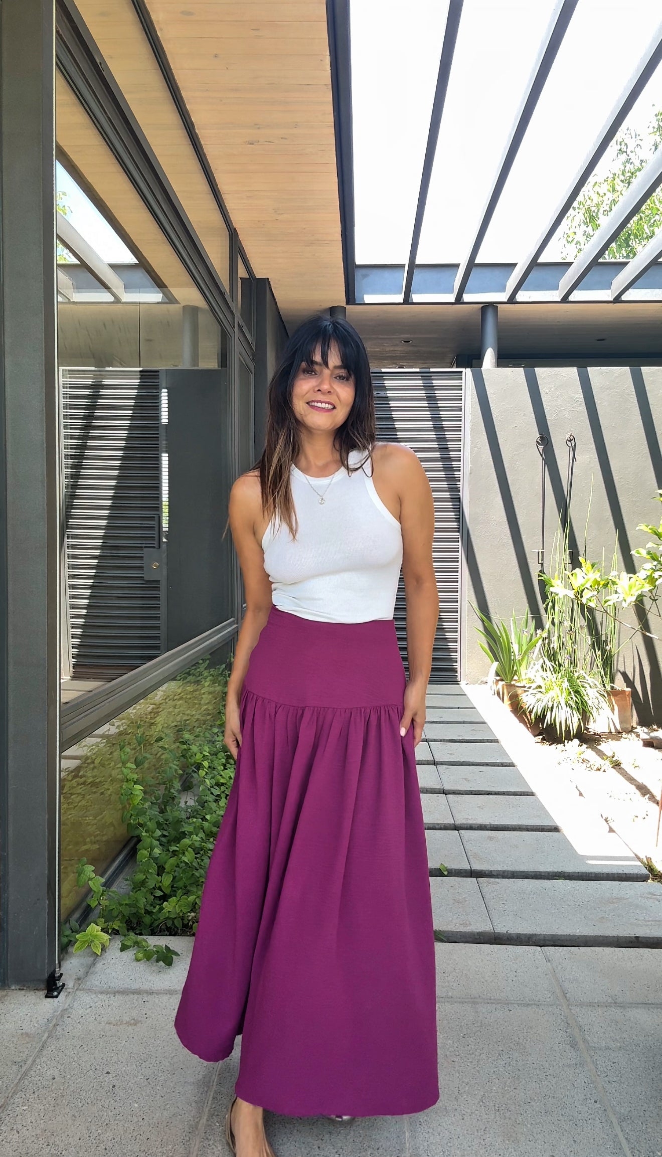 Pollera Fresia Granate