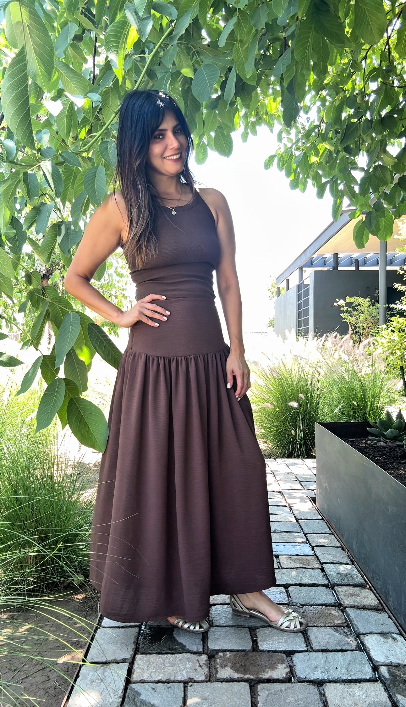 Pollera Fresia Marrón